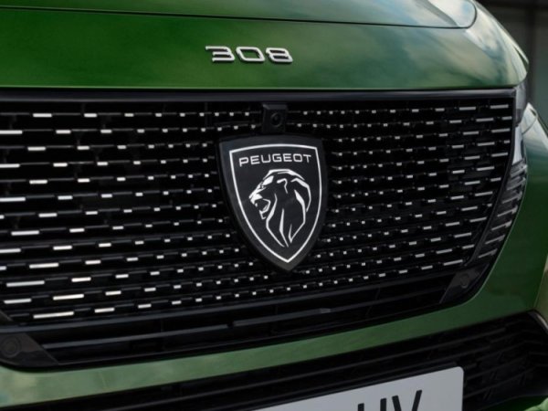 画像1: プジョー 308 フロントエンブレム（2021年〜 新ロゴ） (1)